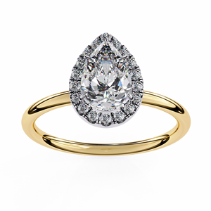 Anillo Clásico de Compromiso con Diamante de Corte Pera de 1 Quilate Cultivado en Laboratorio, Oro de 14K, Certificado IGI, Diamante VS DEF para Aniversario o Boda - Product Image 4