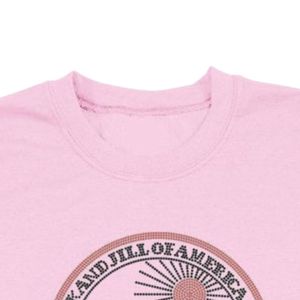 เสื้อยืดคอกลมแขนยาวสีชมพู ดีไซน์ประดับเพชรเทียม สวมใส่สบายๆ ทุกวัน สไตล์สตรีทแวร์ ชีวิตประจำวัน - Product Image 2