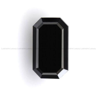Diamant naturel fantaisie noir foncé opaque taille émeraude, calibré, 6,00 x 4,00 mm, pour la fabrication de bijoux tels que des bagues, des bracelets et des pendentifs.