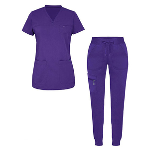 New Arrival Wholesale Unisex Medical <b>Scrub</b> Uniform High Quality Lightweight Customized Logo Cotton Fleece Hospital Use OEM - Product Image 1