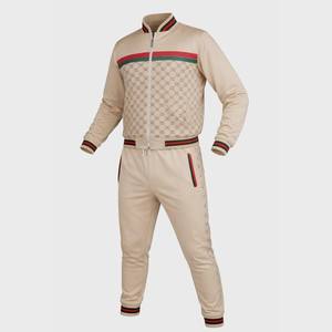 Ensemble de survêtement pour homme 2 pièces – Veste zippée et pantalon de jogging, vêtements de sport imprimés style streetwear - Product Image 1