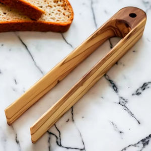 Utensilios de Cocina Ecológicos, Pinzas de Madera Seguras y No Tóxicas, Pinzas para Alimentos con Imán, Pinza para Pan para Uso en el Hogar y la Tostadora - Product Image 1