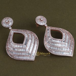 Radiant Cut Fashion Drop Earrings - Product Image 2