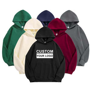 Sudadera con Capucha Personalizada con Logotipo, 100% Algodón Grueso, Estilo Holgado, Unisex, Lisa, para Hombre, Color Verde - Product Image 5