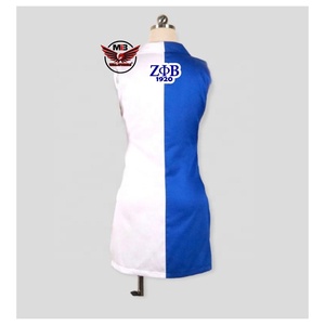 Custom Zeta Phi Beta Sorority Two Tone Color Women <b>Sleeveless</b> <b>Long</b> <b>Coat</b> 100% Polyester Autumn/Winter - Product Image 2