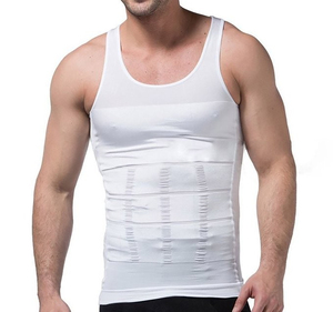 Customized Breathable Hot Selling Men Slimming Body Shapewear Fitness Compression Body Shaper Vest - Product Image 1