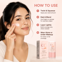 Crème Sérum Teintée CC Niacinamide 2% Ferment de Bifida Éclaircit la Peau Atténue le Teint Terne Hydratation Intense Formule 3-en-1