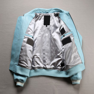 Veste en cuir pour motard homme, qualité supérieure, vente directe d'usine, coupe-vent, col montant, fermeture éclair, collection hiver - Product Image 4
