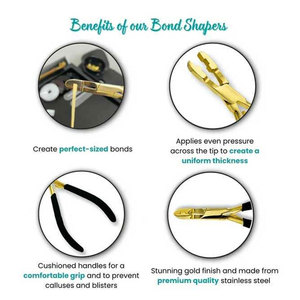 Qorvex Instruments Keratin Fusion Hair <b>Extension</b> Bond Shaper Pliers Stainless Steel for <b>Micro</b> Ring Nano Bead Hair Stylist Tool - Product Image 6