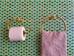 Porte-serviettes mural en laiton poli antique robuste pour salle de bain, maison, hôtel, accessoires - Product Image 5