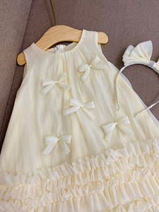 Vestido Casual de Verano Transpirable y Ecológico Personalizable para Niñas de 1 a 10 Años, Sin Mangas, Poliéster/Algodón, OEM/ODM - Product Image 4