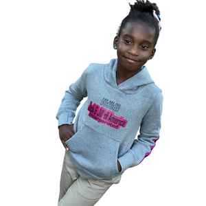 Sudadera con capucha juvenil Jack and Jill gris con estampado You Are The Future, sudadera con capucha elegante para niños, sudadera juvenil para uso informal - Product Image 4