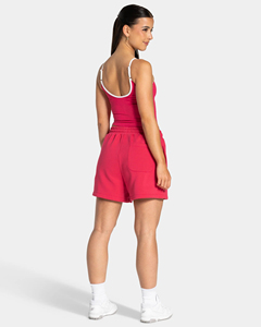 Shorts décontractés pour femmes en polaire de qualité supérieure, logo personnalisé brodé, taille élastique, coupe-vent, respirant, polyester/coton - Product Image 3