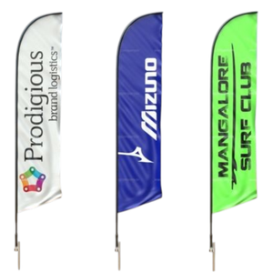 Drapeau publicitaire extérieur personnalisé en polyester imprimé numériquement avec mât en aluminium (simple/double face) - Product Image 3