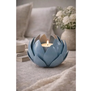 Geometric Brass Lantern With <b>Mirrored</b> <b>Panels</b> Heat Resistant Home Decoration Candle Holder - Product Image 6