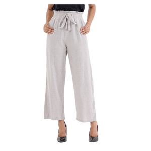 Pantalon en toile pleine longueur coupe régulière pour femmes pantalon poches latérales taille élastique Anti-rides Anti-boulochage tissu respirant pour - Product Image 1