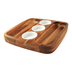 Último modelo de bandeja redonda de madera para decoración, regalos, decoración de interiores, organizador de alimentos y verduras, para vajilla de comedor. - Product Image 2