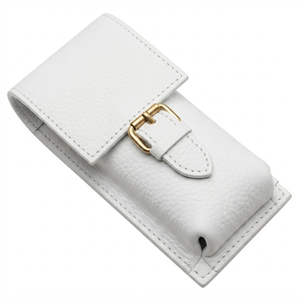 Estuche de Viaje Protector para Brocha de Afeitar de Cuero Genuino de Lujo Personalizado, Bolsa de Almacenamiento Portátil para Brochas de Maquillaje - Product Image 5