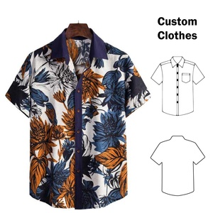Chemise à manches courtes pour homme personnalisée avec poche, impression numérique, tissu en polyester tissé respirant, décontractée - Product Image 3