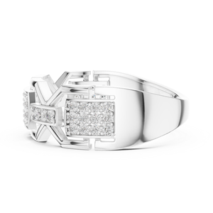 TRENDY CUT LAB GROWN DIAMOND <b>RING</b> <b>SET</b> 18KT SOLID WHITE <b>Gold</b> RHODIUM PLATED LUXURY Engagement Wedding GIFTING DAILY OFFICE USE - Product Image 4