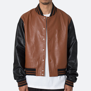 <b>Men's</b> Letterman Varsity <b>Jacket</b> Custom <b>Baseball</b> College <b>Jacket</b> Wool Body Leather Sleeves OEM ODM Wholesale Manufacturer - Product Image 5