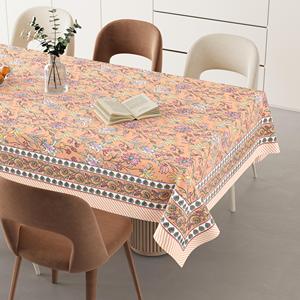 Handmade Floral Cotton <b>Tablecloth</b> Rectangular Washable Eco-Friendly Reusable Custom for Home Wedding Banquet Party - Product Image 5