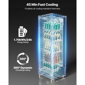 Frigorifero Commerciale con Porta in Vetro da 8.1 CU.FT, Frigo Verticale per Bevande - Product Image 3
