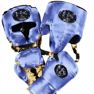 Protector de cabeza para boxeo y conjunto de guantes de boxeo con cordones, equipo de protección para entrenamiento de sparring y práctica de boxeo - Product Image 4