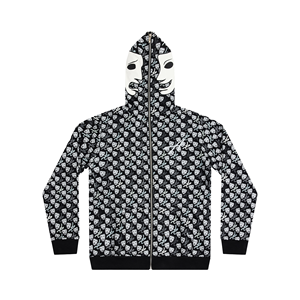Men Asali <b>Hoodies</b> Bulk Supplier Comfortable Stylish <b>Zipper</b> <b>Hoodies</b> for Daily Wear Laugh Cry Print <b>Black</b> Colour Asali <b>Hoodies</b> Men - Product Image 4