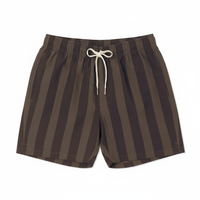 Pantalones Cortos de Lino/Algodón para Hombre, Estilo Oxford, Cintura Media, Sólidos, Casuales, Transpirables, para Vacaciones de Verano, Playa, Cintura Elástica Alta