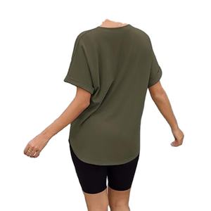 T-shirts en coton écologique de haute qualité pour les femmes Bow Collar Slim Fit Direct Factory Wholesale du Bangladesh pour l'été - Product Image 2