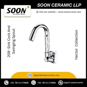 Basin Faucet 209 Sink Cock And <b>Swinging</b> Spout Stainless Steel Polished Sustainable Modern Design Wall-Mounted <b>Single</b> Handle - Product Image 3