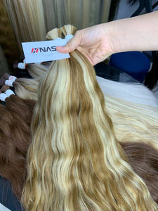 Haute qualité NasaHair cheveux vierges vietnamiens Double dessiné doux corps entier texture ondulée soyeuse 12 "-30" longueur couleur personnalisable - Product Image 2