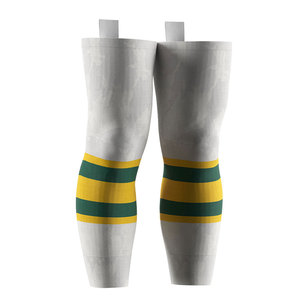 Chaussettes de hockey sur glace d'hiver haut de gamme, design d'équipe personnalisé, tissu tricoté respirant, zones renforcées, construction flexible, hauteur genou - Product Image 1