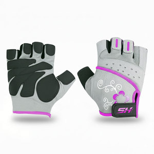 Women's Half Finger Gloves For Fitness Training Cross Fit <b>Dumbbells</b> Exercise Gym Activities Non Slip Palm Grip Custom Logo Glove - Product Image 1