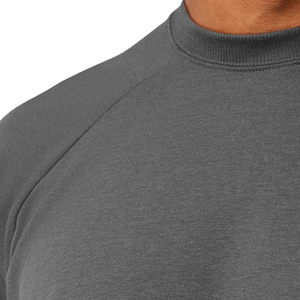 T-shirt de sport raglan oversize pour homme, respirant, haute performance, coupe ample, pour entraînement et fitness, gris foncé - Product Image 6