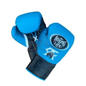No Boxing No Life MMA Gloves Training Sparring Hook Loop Lace Cowhide Leather 4-Layer Thick Padding Moisture Wicking Non-Slip - Product Image 4