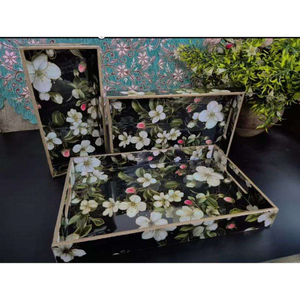 Bandeja de Servir Cuadrada Clásica, Hecha a Mano con Resina MDF Ecológica, Resistente, Apta para Lavavajillas, Personalizada con Impresión, Regalos - Product Image 6