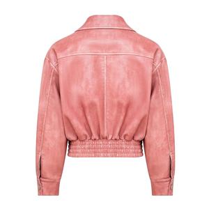Chaqueta Bomber de Invierno Personalizada para Mujer, de Spandex/Poliéster, con Forro de Viscosa Transpirable, Estilo Vintage Occidental, con Cierre Rosa - Product Image 3