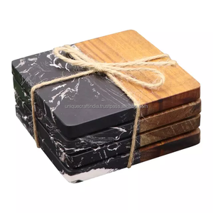 Posavasos Cuadrados de Resina y Madera de Alta Calidad, Estilo Moderno Clásico, 10 mm de Grosor, Ecológicos, Personalizables, Precio Bajo, Calidad de Exportación - Product Image 3