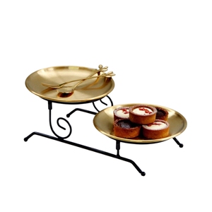 Support à gâteaux à 3 niveaux en fer forgé, présentoir à desserts à étages pour fêtes, buffets, fruits et cupcakes – Prix usine - Product Image 4