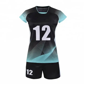 Custom Women Volleyball Jersey Set Sublimated Gradient Team Uniform Quick Dry Breathable Slim Fit Sports Wear - Product Image 5