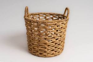 ตะกร้าผักตบชวาทรงกลมลายตารางทรงเพชรออกแบบได้ตามต้องการ - Product Image 3