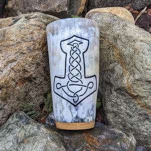 Vaso de Chupito Vikingo de Cuerno, Vaso de Cuerno Artesanal, Cuerno Vikingo Medieval, Tamaño Personalizable, Mejor Calidad de la India por FWE - Product Image 2