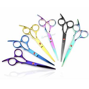 Tijeras de Barbero de Lujo con Recubrimiento de Color, Hechas de Acero Inoxidable de Alta Calidad, Herramienta Ligera de Precisión para Cortar el Cabello, para Uso en Salón - Product Image 1