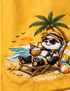 Shorts de Playa de Secado Rápido Personalizados para Hombre con Estampado de Panda de Dibujos Animados, Cintura Elástica, Trajes de Baño, Fabricante de Shorts de Baño al por Mayor OEM - Product Image 4