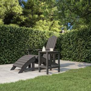 Table Adirondack de patio en PEHD, anthracite, 15x15x18.1 po - Product Image 3