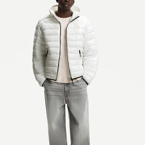 OEM Custom <b>Men</b> Plus Size Winter Quilted <b>Jacket</b> Waterproof Windbreaker Zipper Hoodie Embroidered Casual Snow Wear puffer hiking - Product Image 3