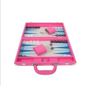 Premium Quality PU Leather Designs Chess Box <b>Backgammon</b> Board Game <b>Sets</b> Lockable Clasps Leather <b>Backgammon</b> in Case - Product Image 6