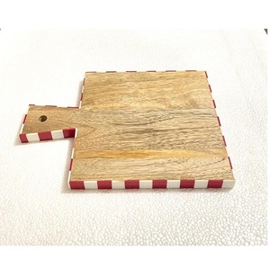 Planche à découper en bois d'acacia gravée au laser, double face, avec poignée, épaisse, écologique, passe au lave-vaisselle, pour steak, pain, fromage, cadeau - Product Image 1